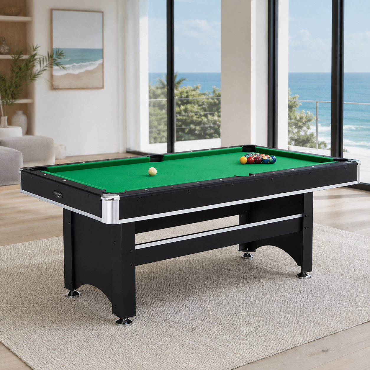 6FT Foldable MDF Pool Table with Accessories