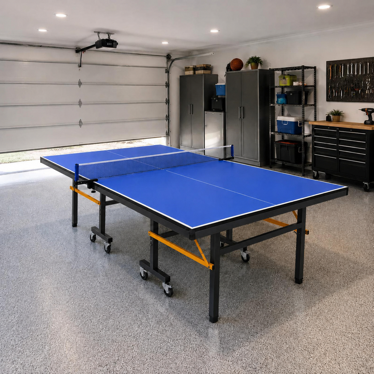 Kooka Living PINGORA Master 25mm Top Steel Leg Indoor Table Tennis Table - Blue\Black |10-Minute Assembly