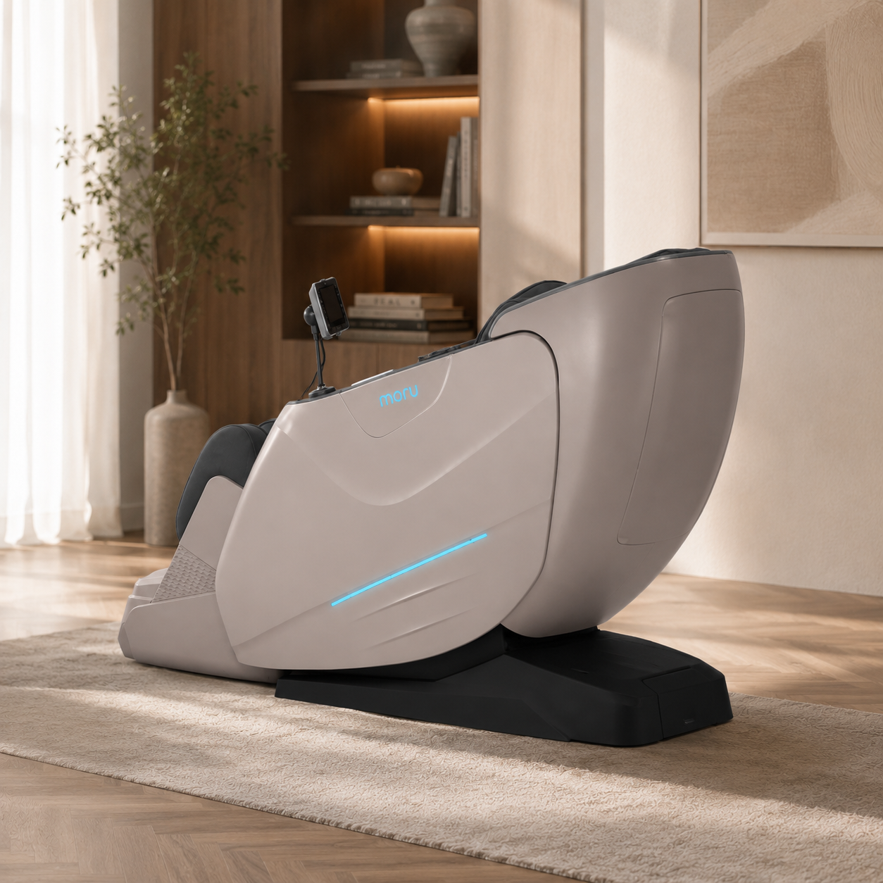 MORU Zenith M76 Executive Dual-Core Massage Chair | 4D+3D Dual Mechanism Shiatsu Recliner with Zero Gravity, AI Body Scan, Heat Therapy & Bluetooth
