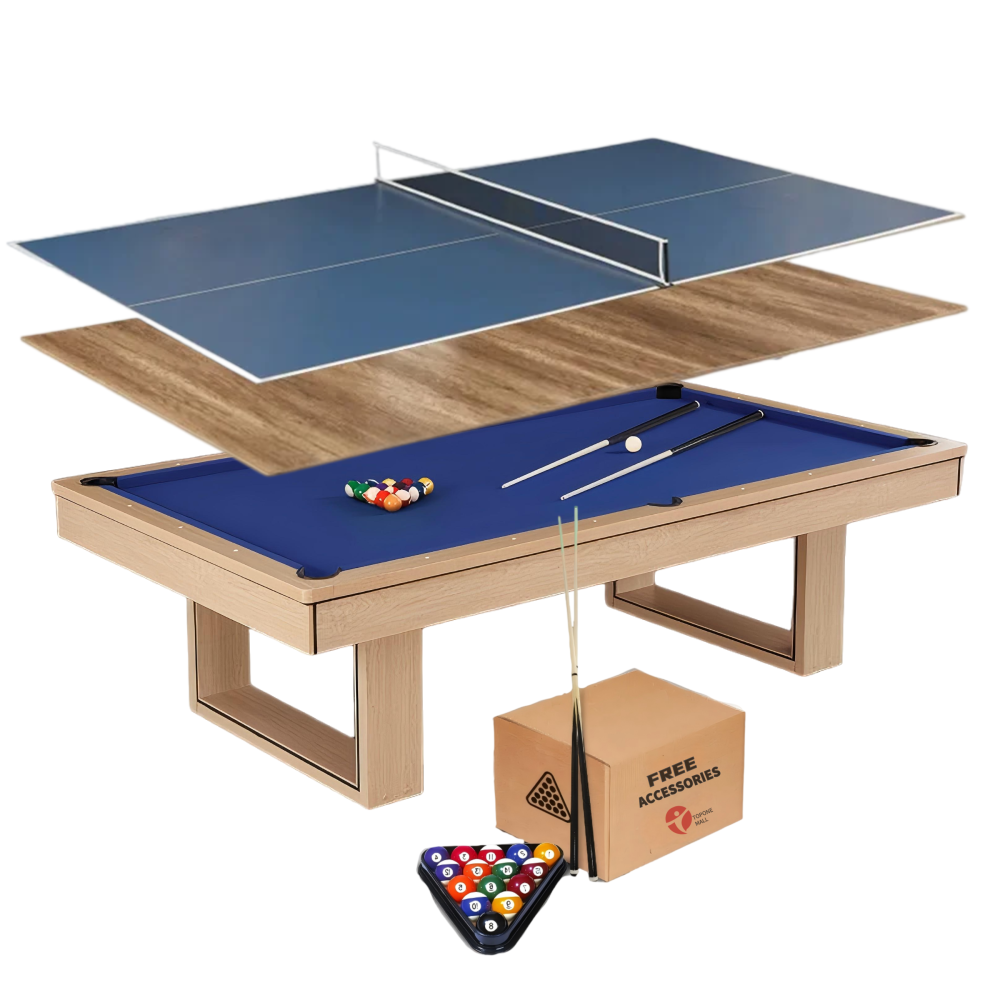 Ludo 3-IN-1 Pool Table | Billiard, Table Tennis & Dining Combo 7FT/8FT