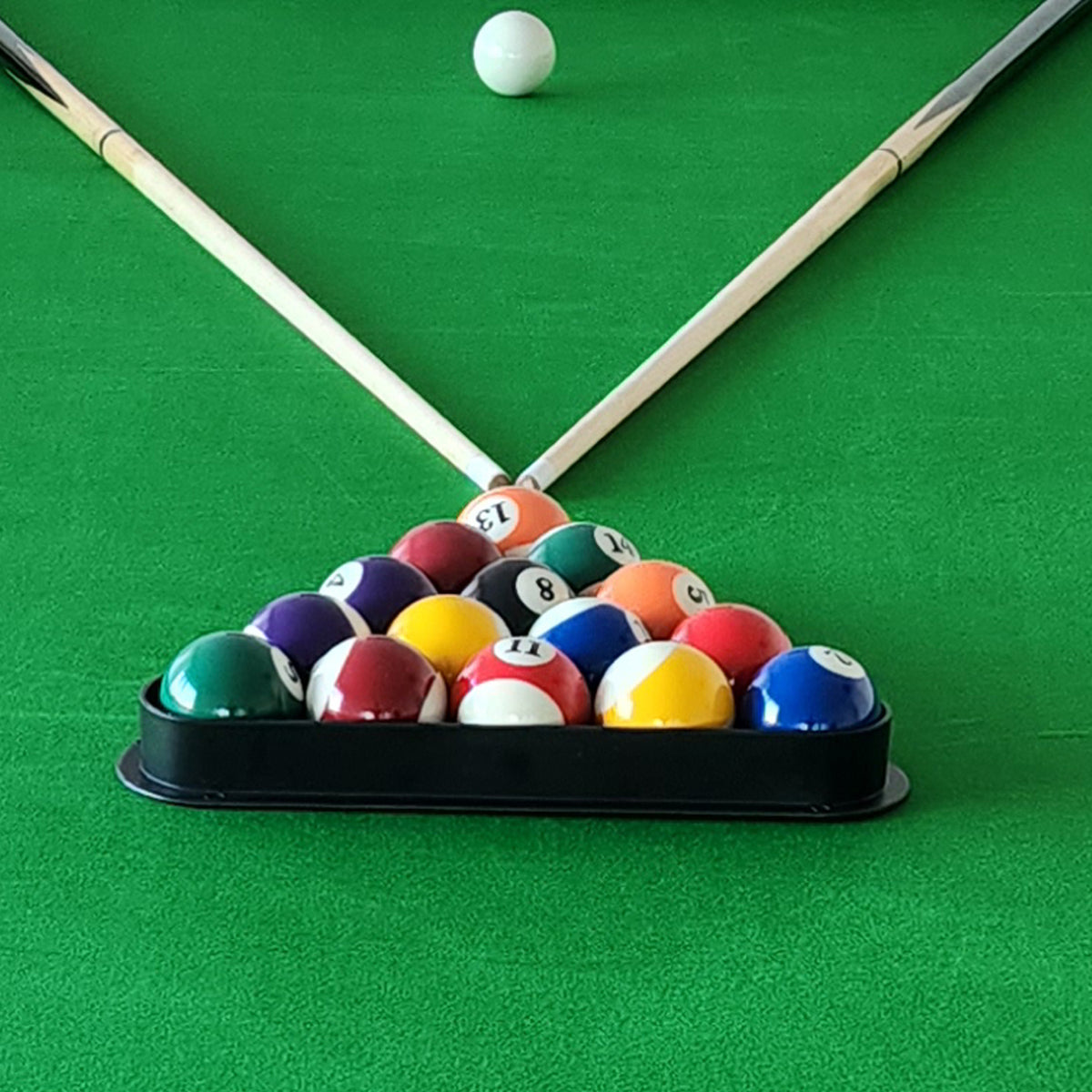 Kooka Living CueNova Prestige W8 8FT New Slate Billiard Table / Pool Table – Walnut Frame- White Billiards net port