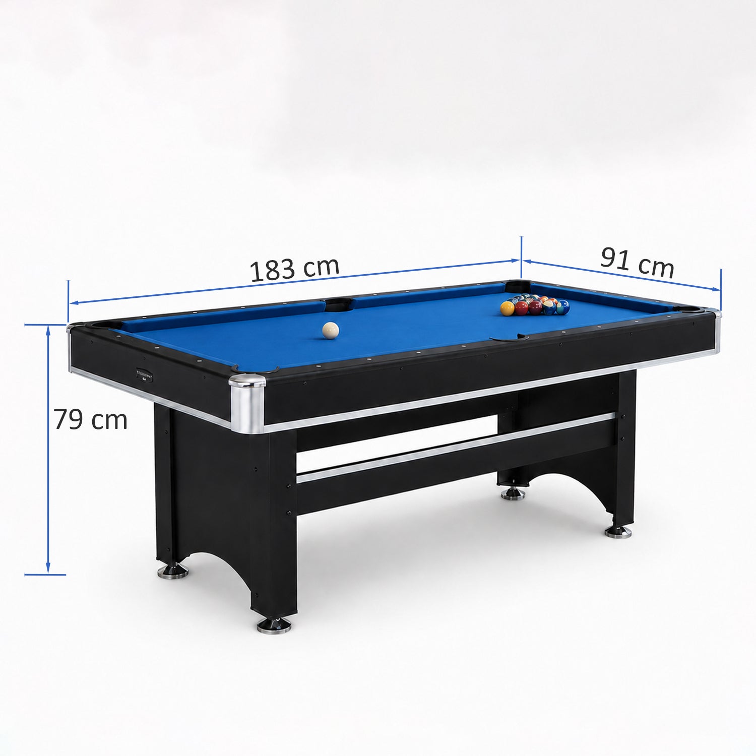 6FT Foldable MDF Pool Table with Accessories