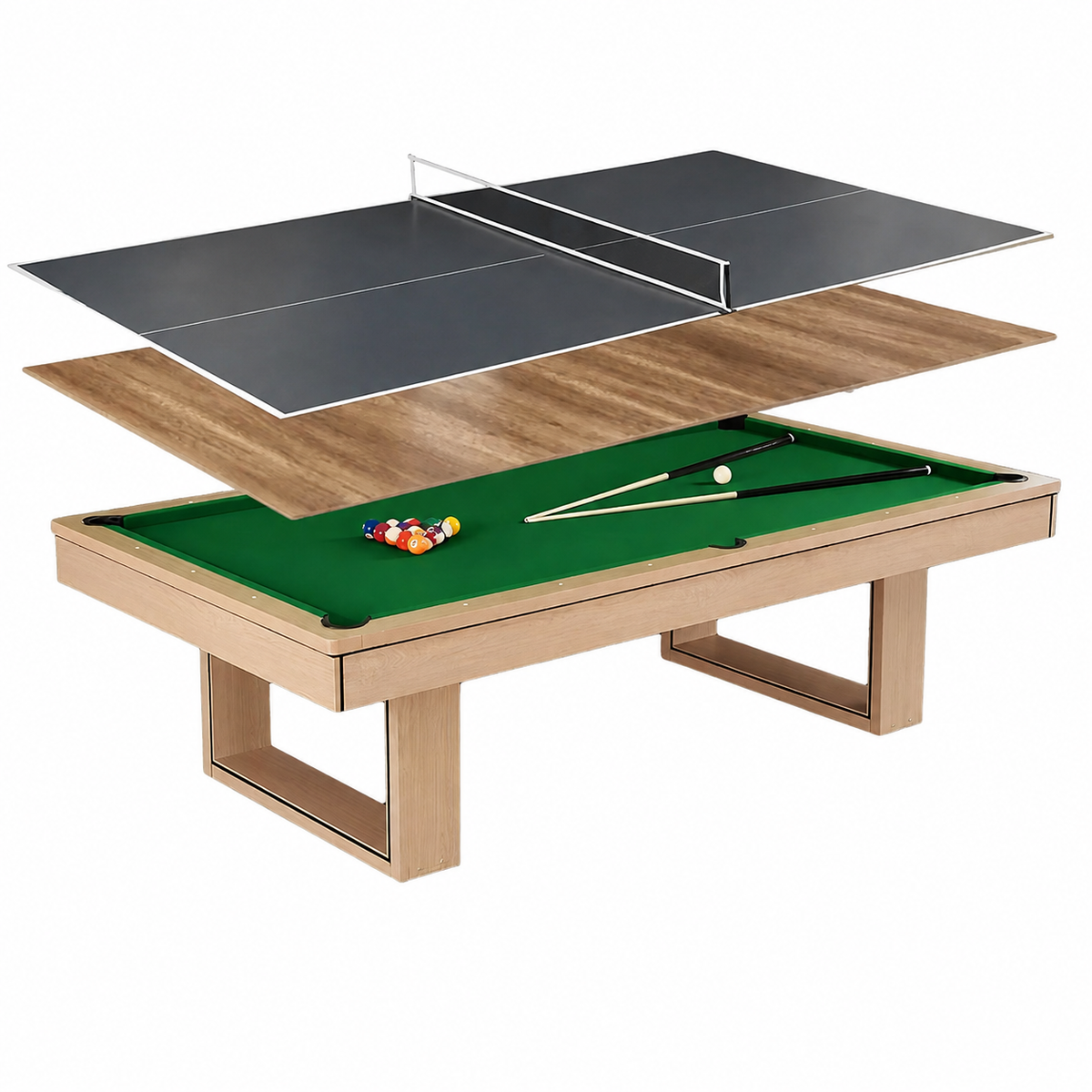 Kooka Living FORMA PLUS-V2 7FT/8FT 3-IN-1 Pool Table | Billiard, Table Tennis & Dining Combo