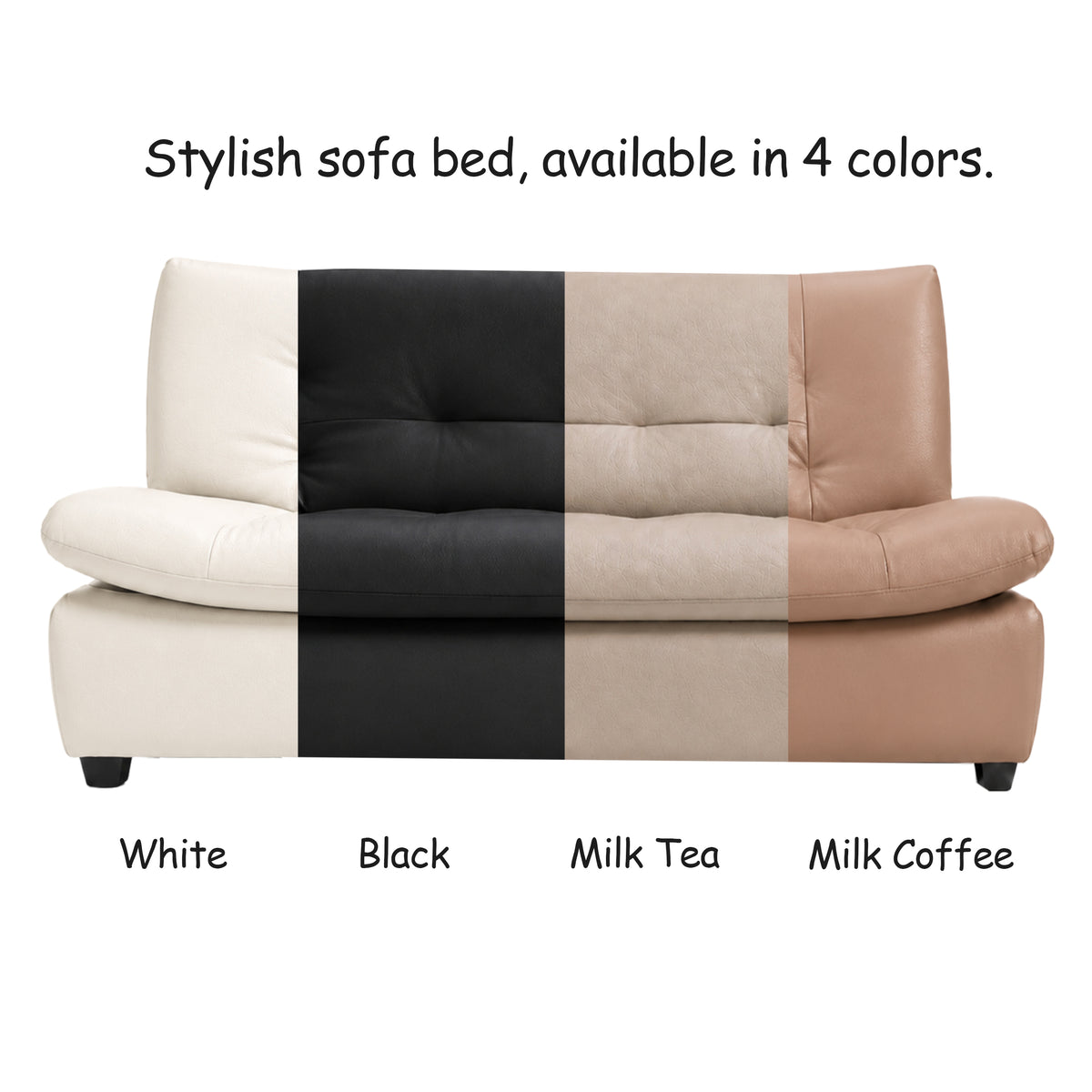 Kooka Living Sofa Bed Living Room Small Apartment Synthetic PU Surface Upholstery Sofa Bed Folding Dual-Purpose