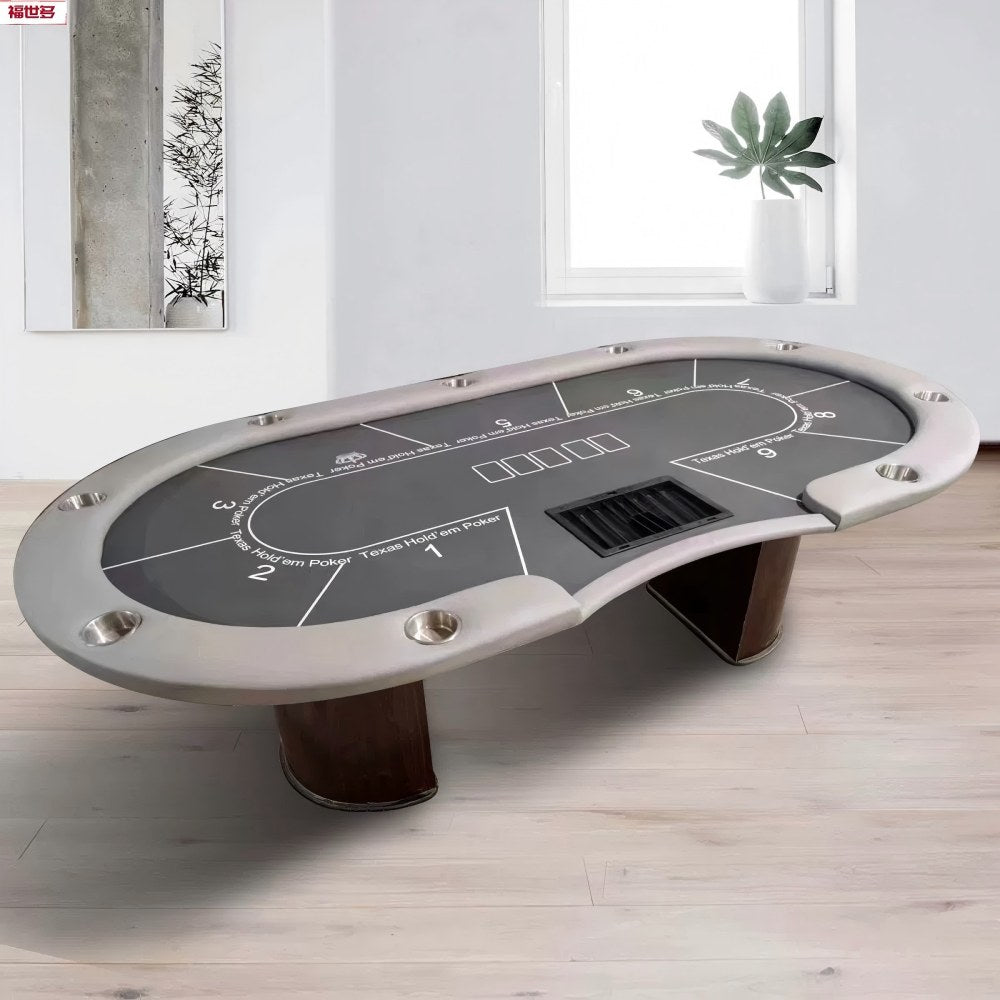 Premium Blackjack Texas Poker Table – Solid Wood Frame, 10-Player