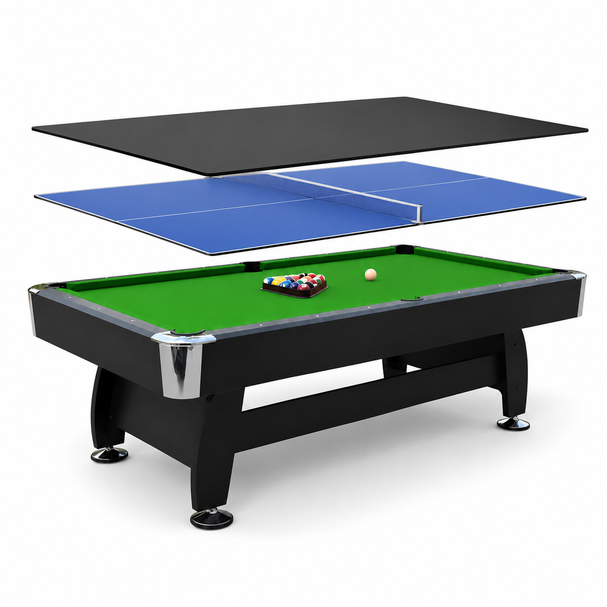 Kooka Living FORMA PLUS-V6 7FT/8FT 3-In-1 Pool Table/Billiard Table with Ball Return System
