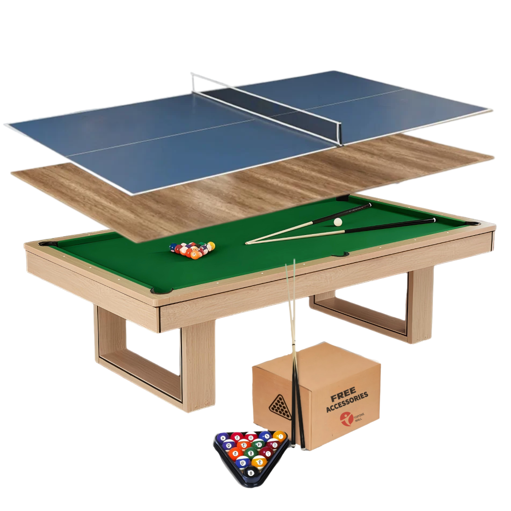 Ludo 3-IN-1 Pool Table | Billiard, Table Tennis & Dining Combo 7FT/8FT