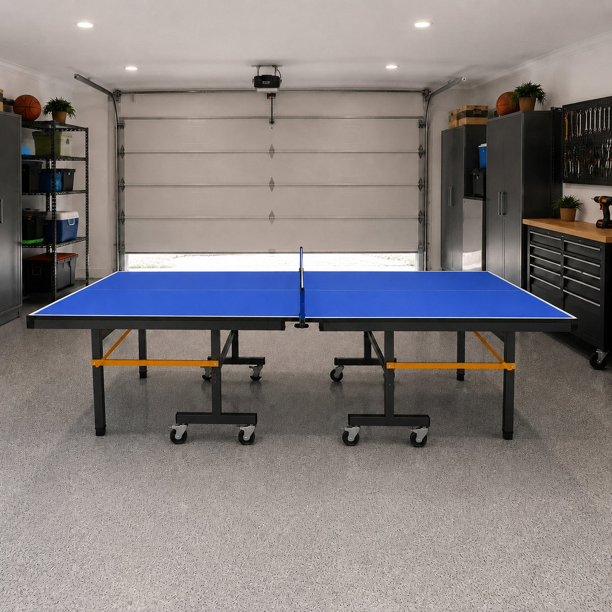 Kooka Living PINGORA Master 25mm Top Steel Leg Indoor Table Tennis Table - Blue\Black |10-Minute Assembly