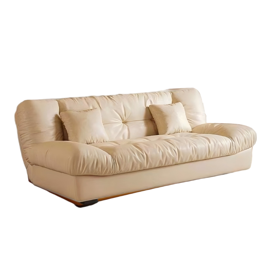 Sofa Bed Living Room Small Apartment Synthetic PU Surface Upholstery Sofa Bed Folding Dual-Purpose