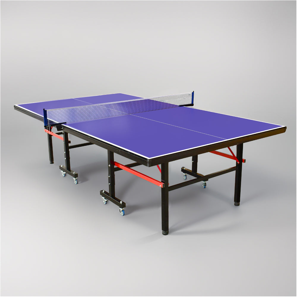 19mm Top Steel Leg Indoor Table Tennis Table Ping-pong Table Home Game - Blue\Black |10-Minute Assembly