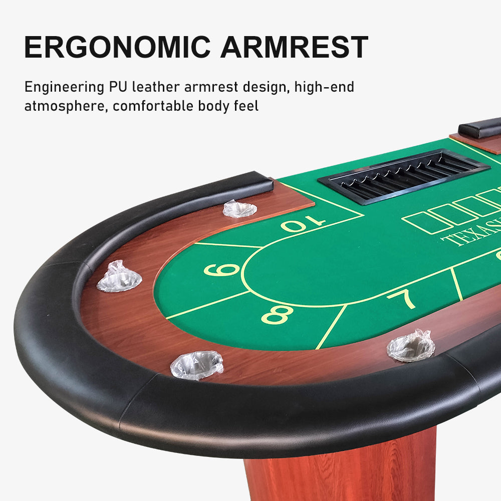 Premium Blackjack Texas Poker Table – Solid Wood Frame, 10-Player