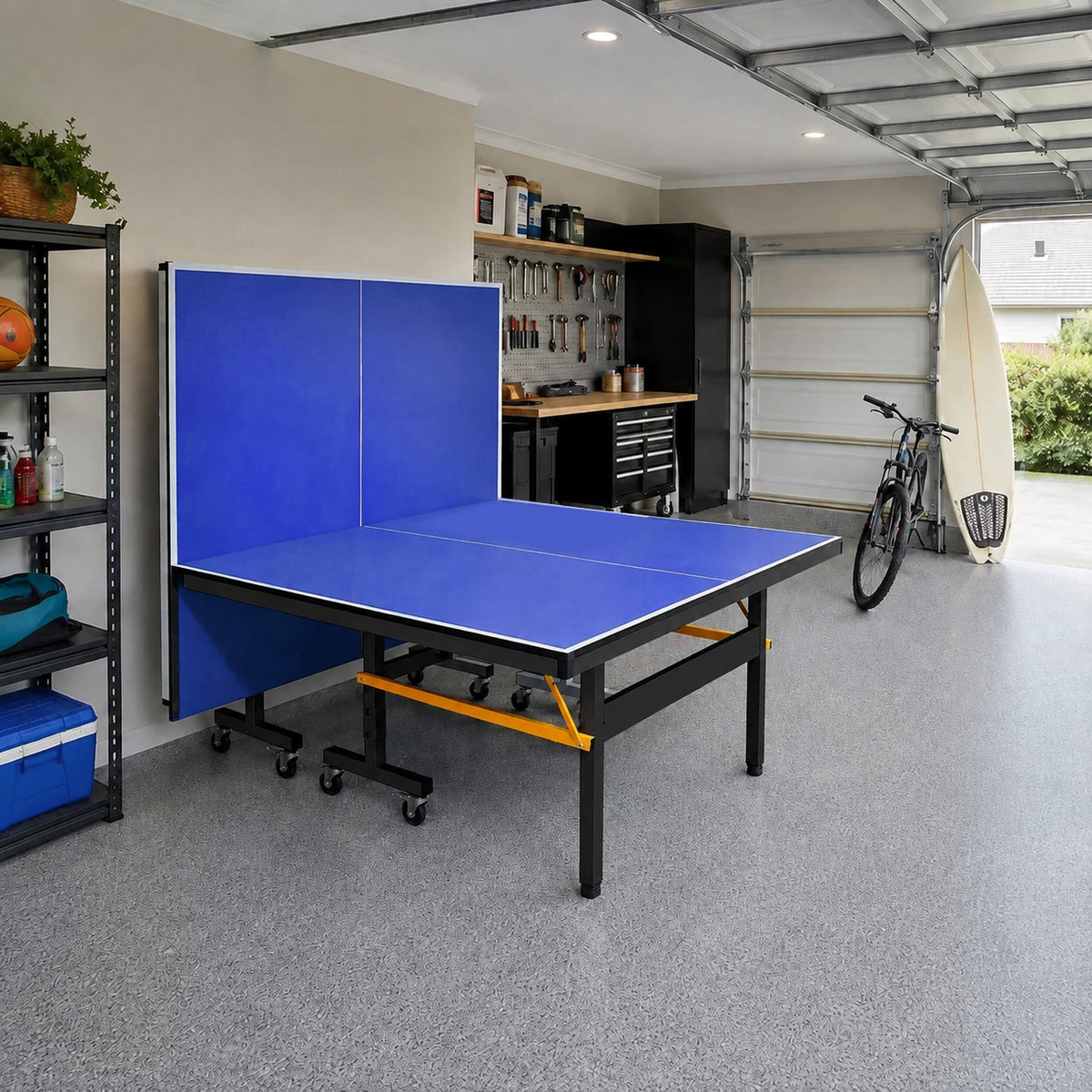 Kooka Living PINGORA Master 25mm Top Steel Leg Indoor Table Tennis Table - Blue\Black |10-Minute Assembly