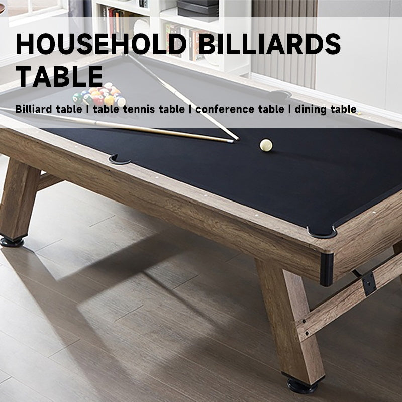 Alisi 7FT/8FT 3-IN-1 Multi-Functional Table/Pool Table/Table Tennis Table/Dining Table – Black Felt