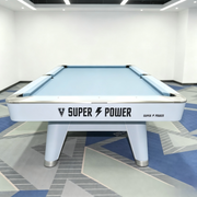 Premium Luxury 8FT Slate Pool Table – Ice Blue Professional Billiard Table with Modern Designer Finish