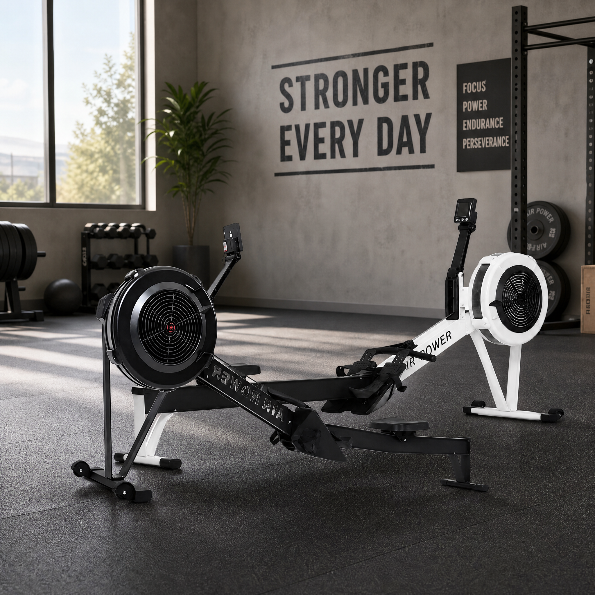 KING·GYM Air Rower — Professional Magnetic Air Resistance Rowing Machine