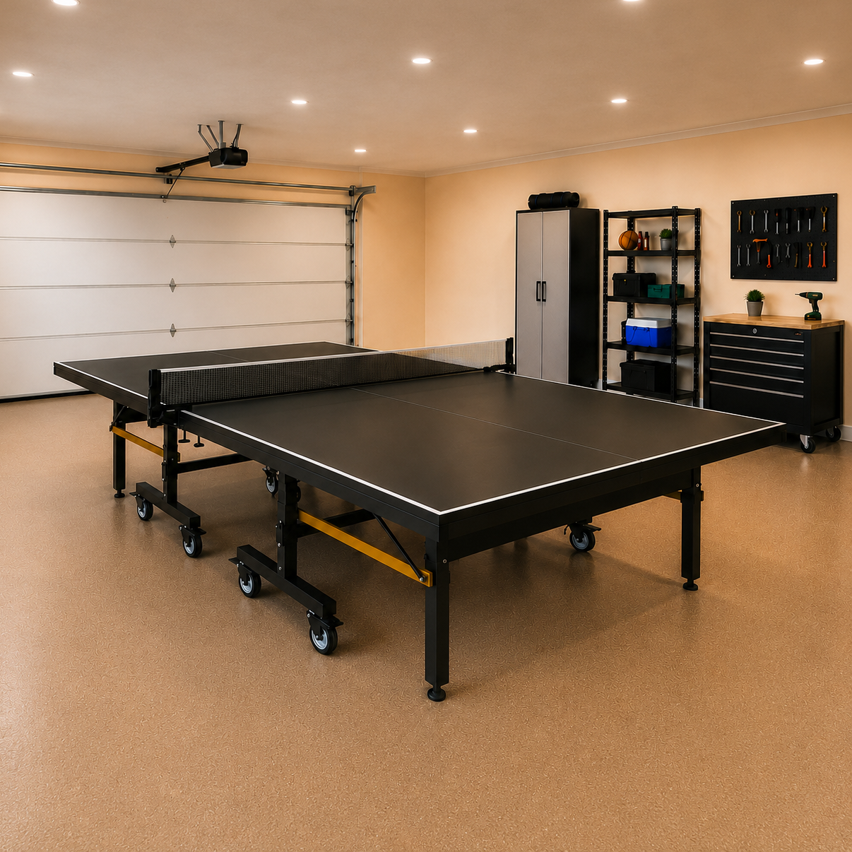 25mm Top Steel Leg Indoor Table Tennis Table - Blue\Black |10-Minute Assembly