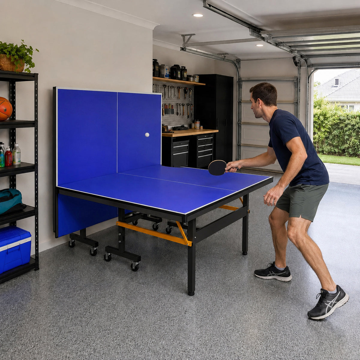 Kooka Living PINGORA Master 25mm Top Steel Leg Indoor Table Tennis Table - Blue\Black |10-Minute Assembly