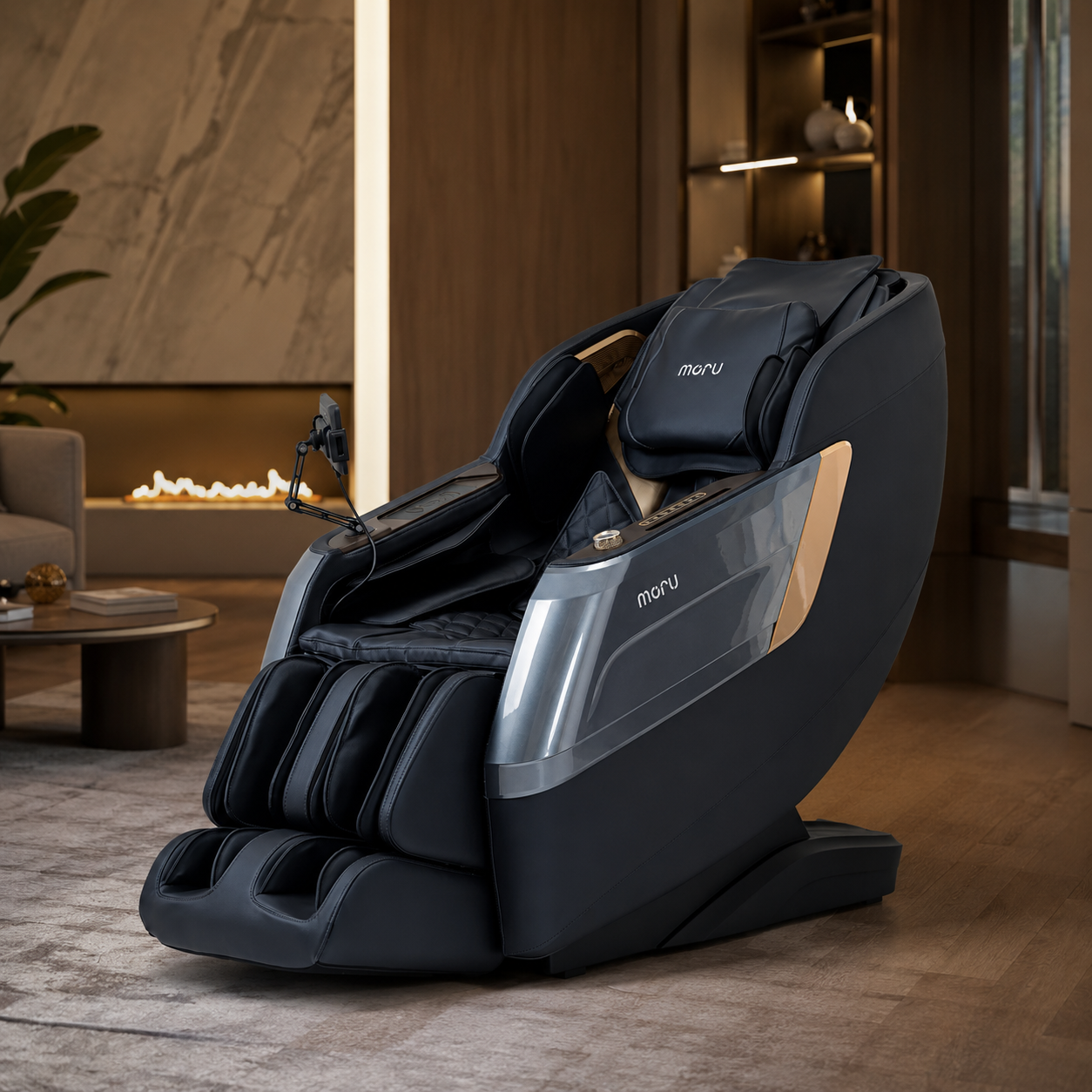 MORU Eclat M3 Premium 3D Massage Chair | Full Body Shiatsu Recliner with Auto Body Scan, Zero Gravity, Heat Therapy & Bluetoot