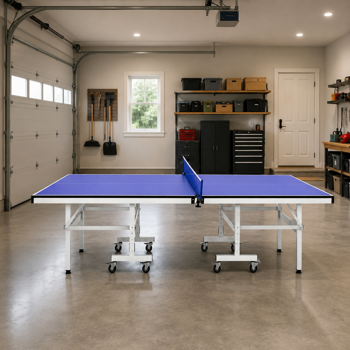 Kooka Living PINGORA Pro 16mm Top Steel Leg Indoor Table Tennis Table Ping-pong Table Home Game - Blue\Black |10-Minute Assembly