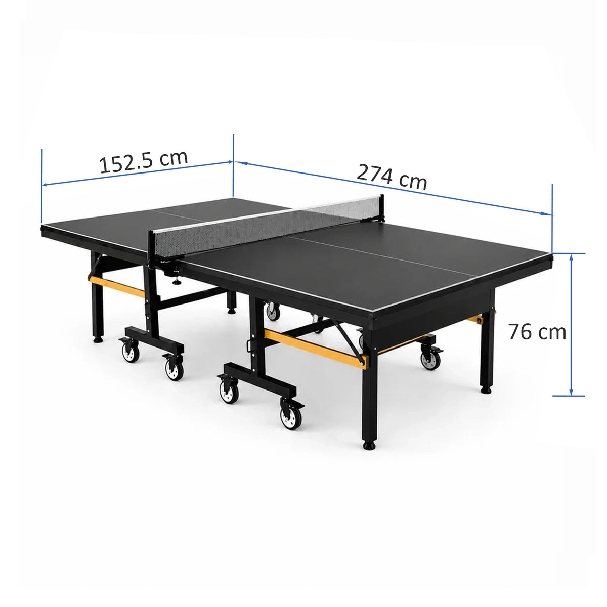 Kooka Living PINGORA Master 25mm Top Steel Leg Indoor Table Tennis Table - Blue\Black |10-Minute Assembly