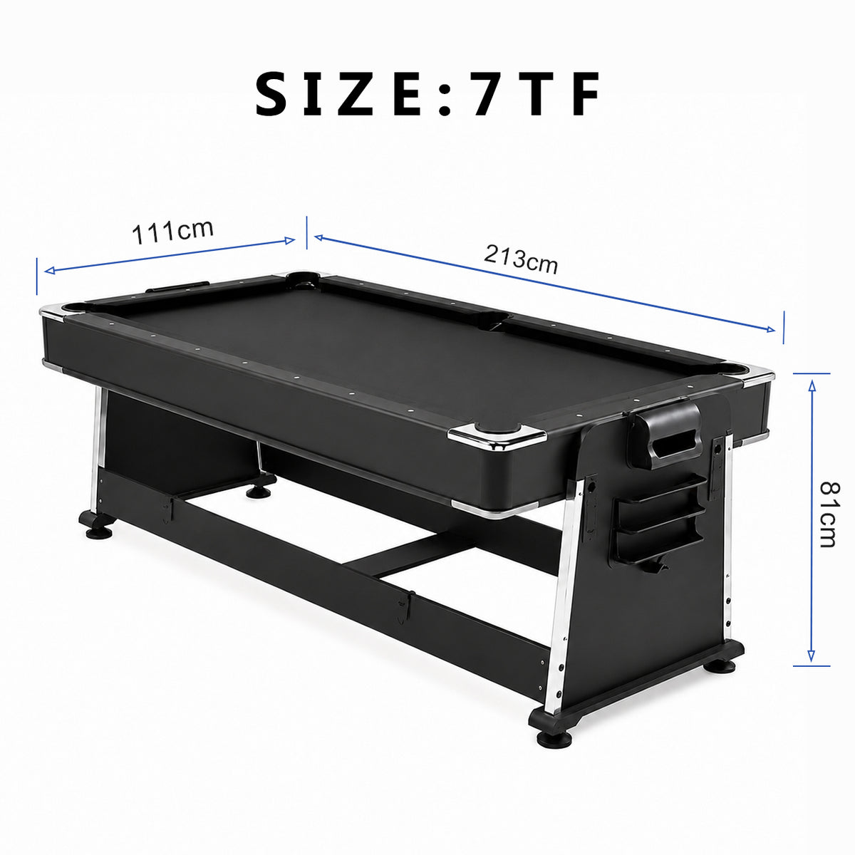 Kooka Living FORMA Master 7FT 4-in-1 Multi-Functional Game & Dining Table with Pool, Table Tennis & Air Hockey