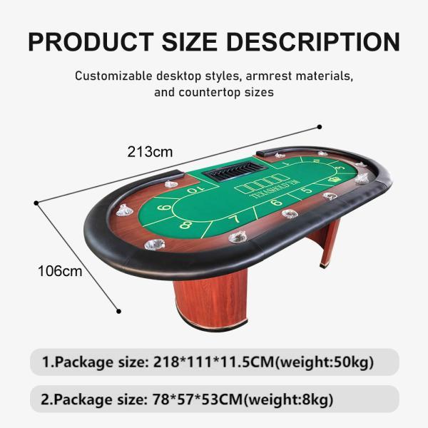 Premium Blackjack Texas Poker Table – Solid Wood Frame, 10-Player
