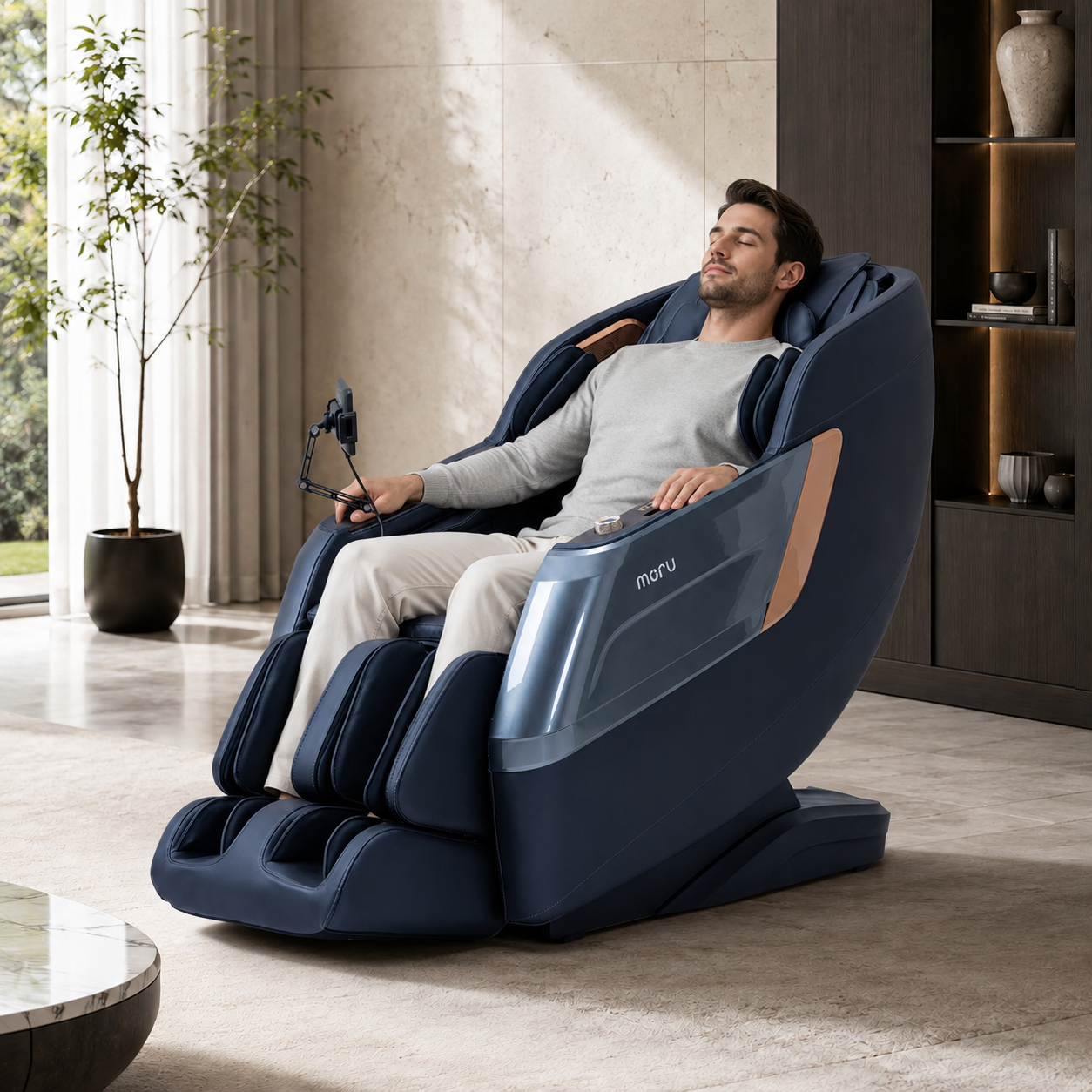 MORU Eclat M3 Premium 3D Massage Chair | Full Body Shiatsu Recliner with Auto Body Scan, Zero Gravity, Heat Therapy & Bluetoot