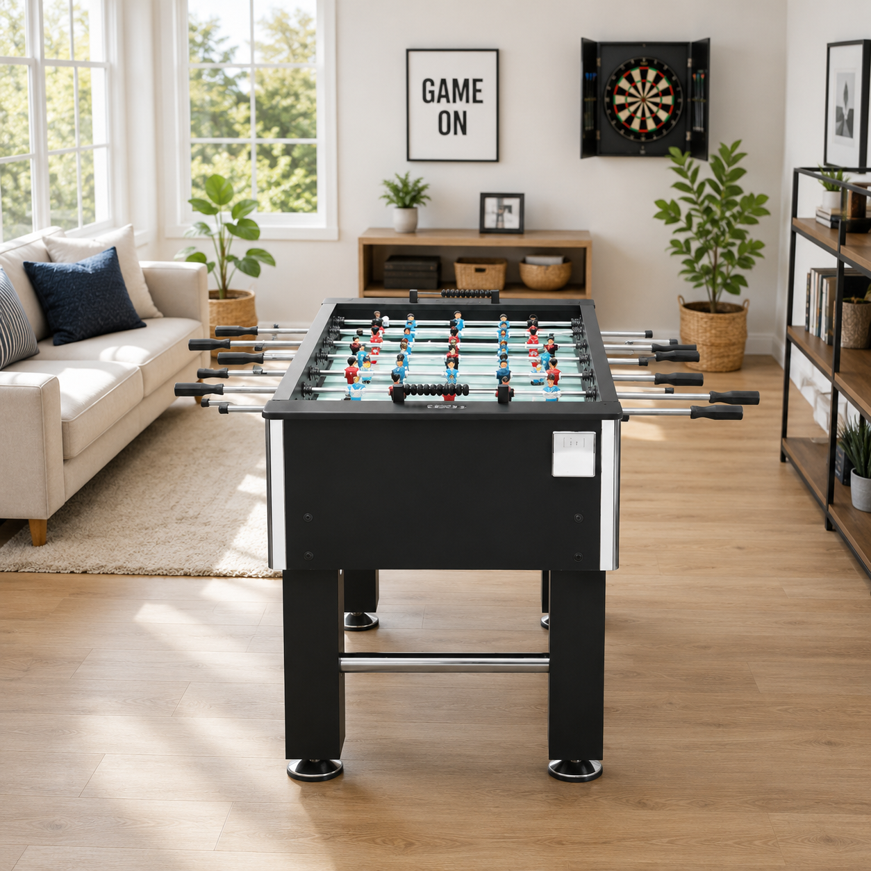 5FT Soccer Star Foosball Table with Solid Rods & Durable MDF Frame