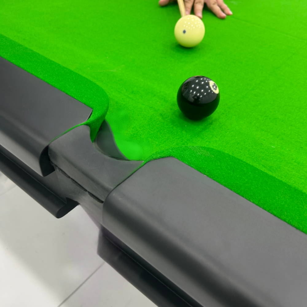 7FT New Slate Billiard Table / Pool Table – Black Frame- Black Billiards net port