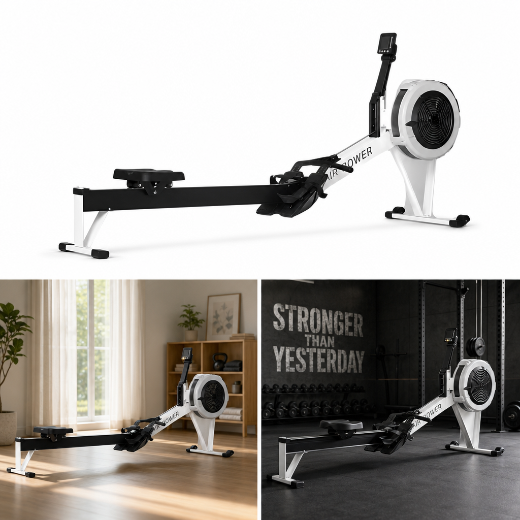 KING·GYM Air Rower — Professional Magnetic Air Resistance Rowing Machine