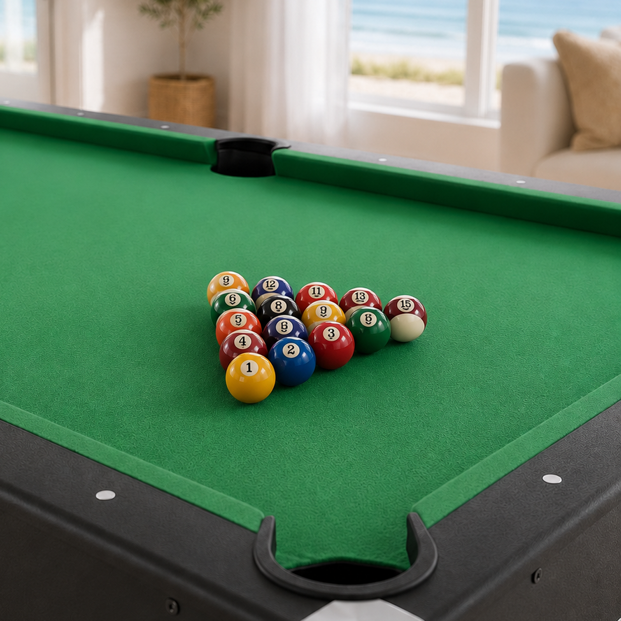 6FT Foldable MDF Pool Table with Accessories