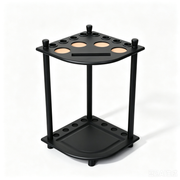 Kooka Living Fan-Shaped Freestanding Wooden Billiard Cue Rack for 8 Pool & Snooker Cues Black/Walnut