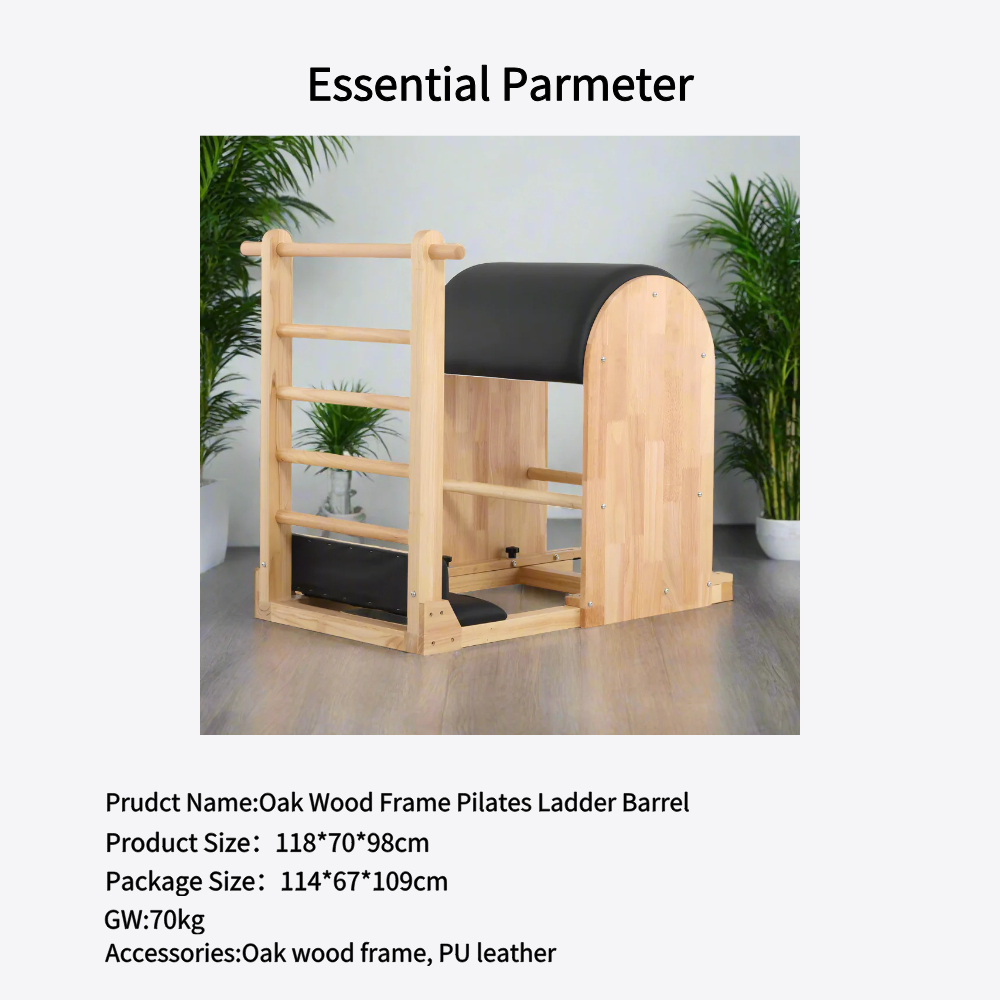 Oak Wood Frame Pilates Ladder Barrel MN-004
