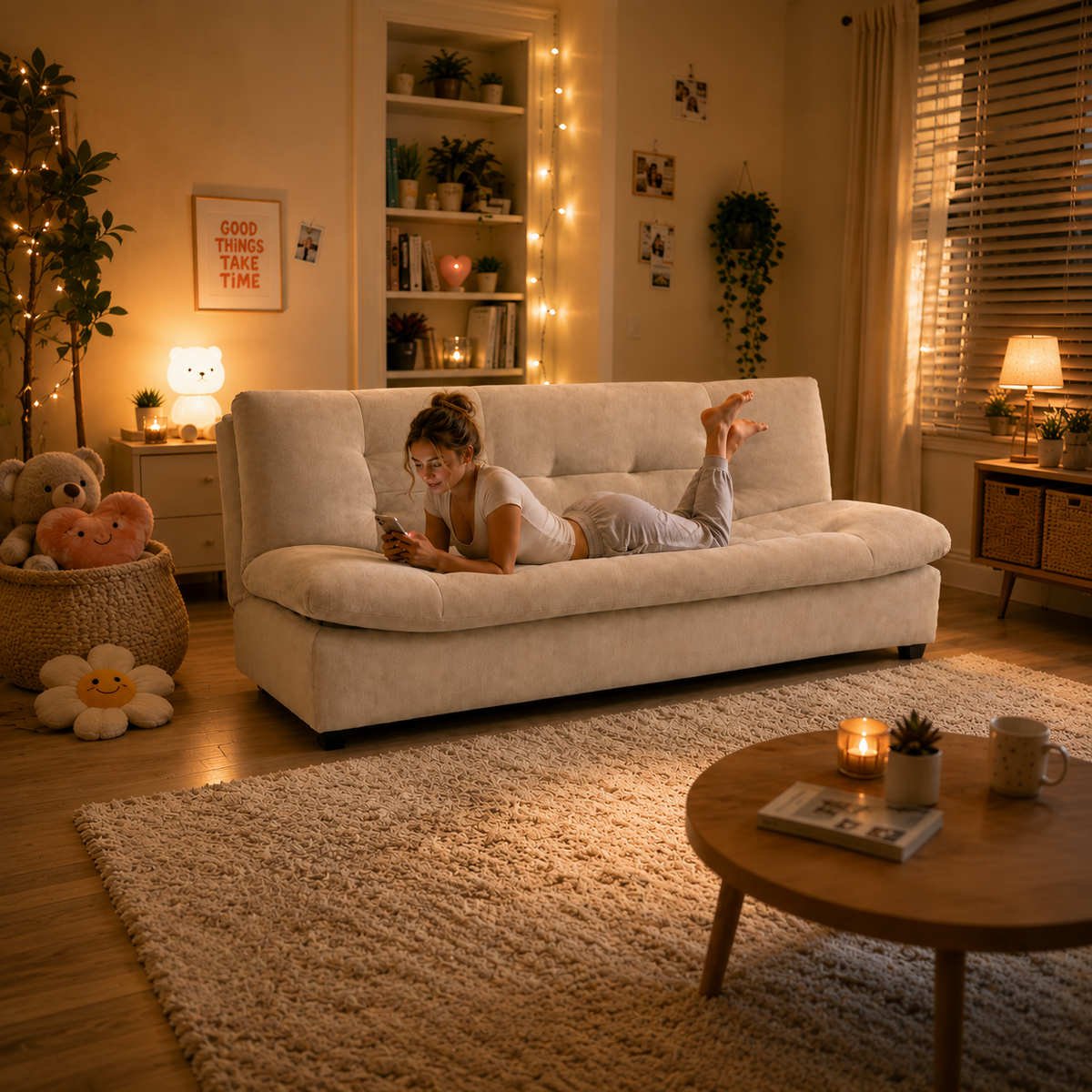 Kooka Living Room Small Apartment Sofa Bed Dual-purpose Folding Double Sofa