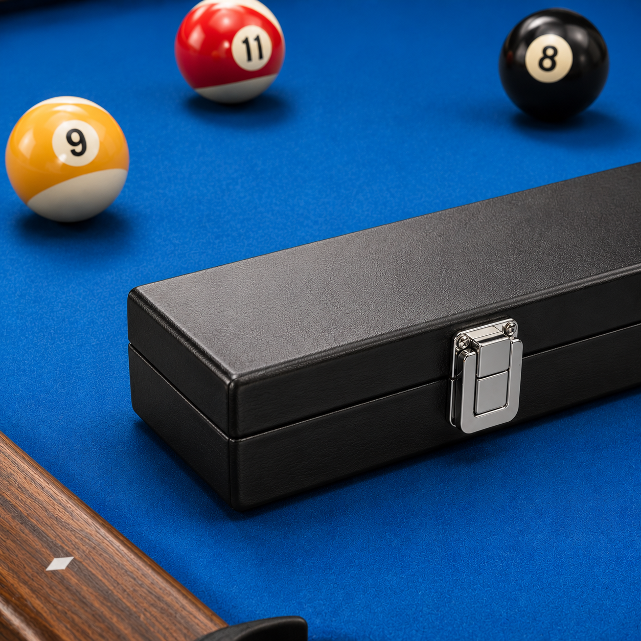 Premium 3/4 Split Handheld Billiard Cue Storage Case for Snooker & Pool Cues