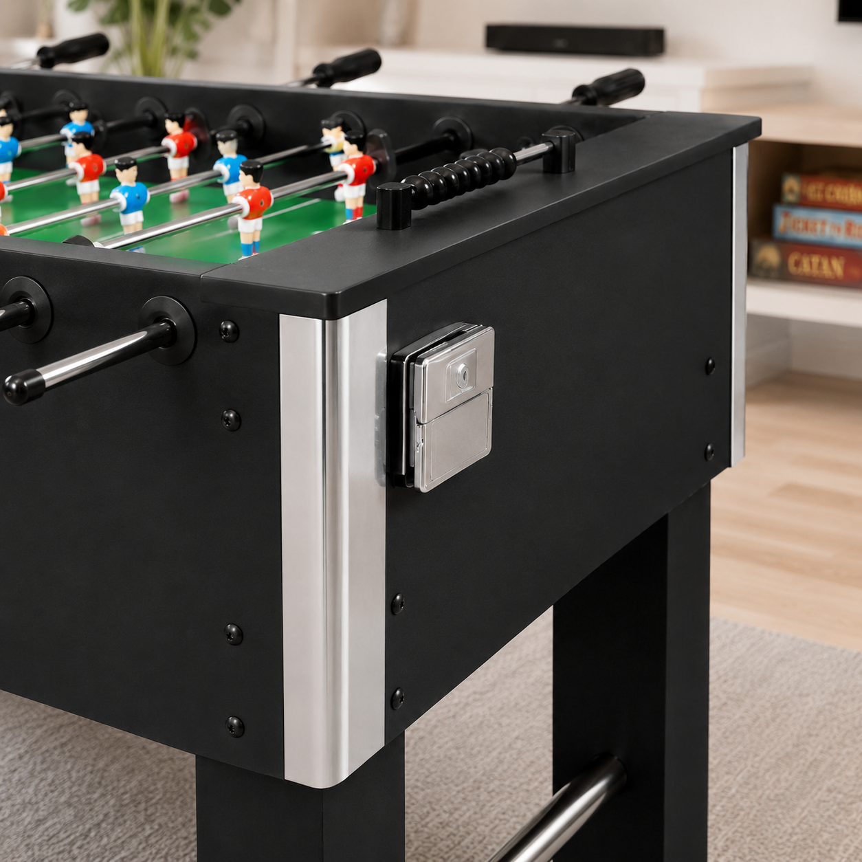 5FT Soccer Star Foosball Table with Solid Rods & Durable MDF Frame