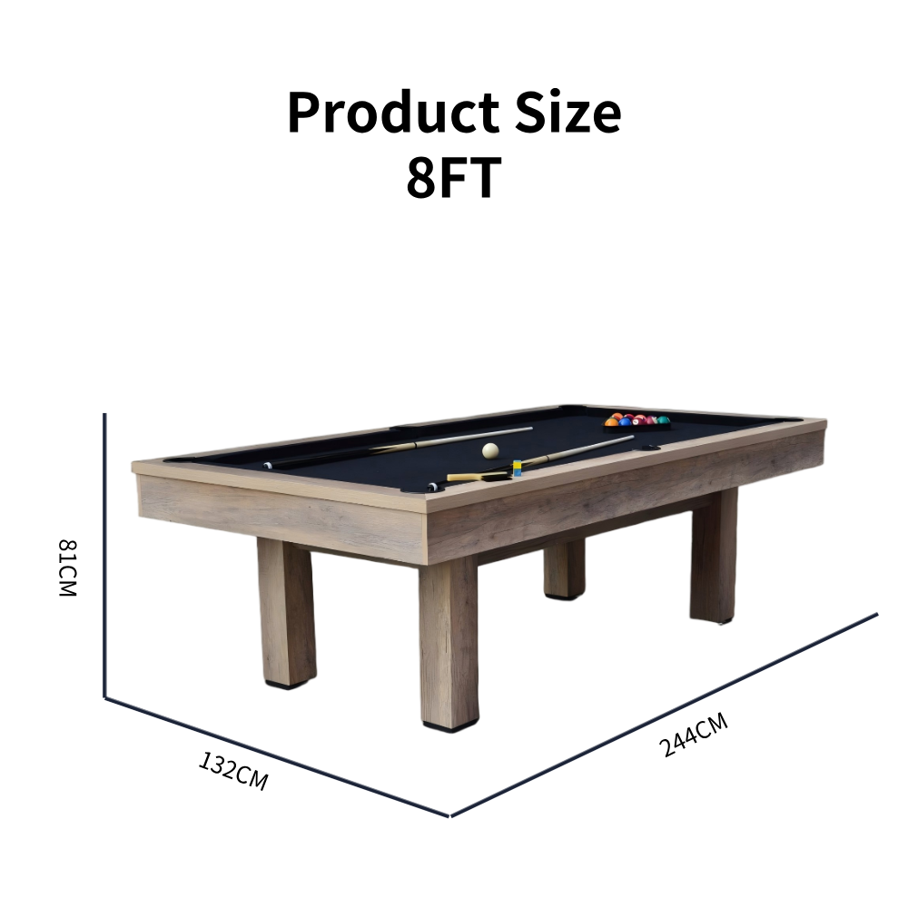 Ayesha MDF 3-IN-1 Pool Table/Billiard Table/Table Tennis Table/Dinning Table – 7FT/8FT