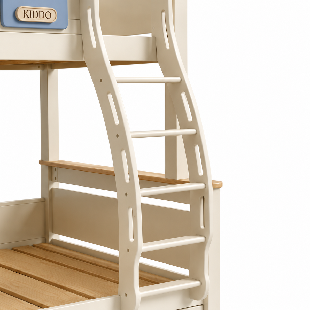 Kooka Living Lumi Kids Bunny Dream Rabbit Bunk Bed | Solid Wood Kids Bed with Storage Drawers, Optional Stair Cabinet & Complimentary Mattress