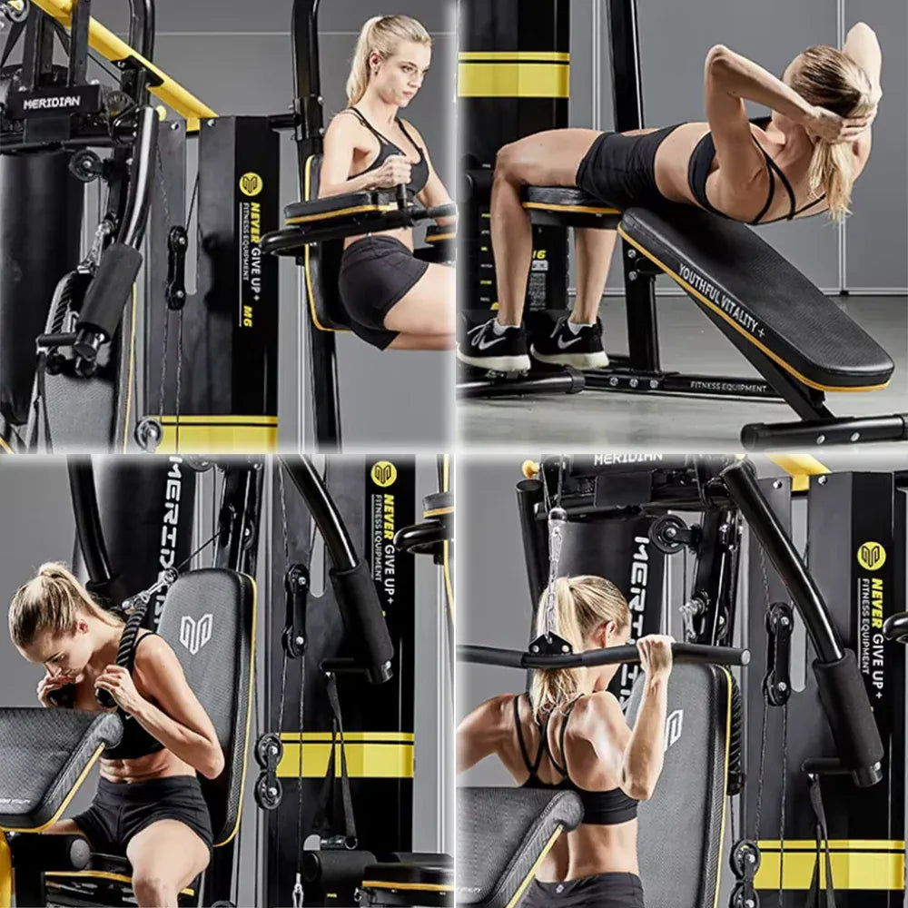 Weight Training Multifunction System Exercise Workout Fitness Home Gym Machine-M6