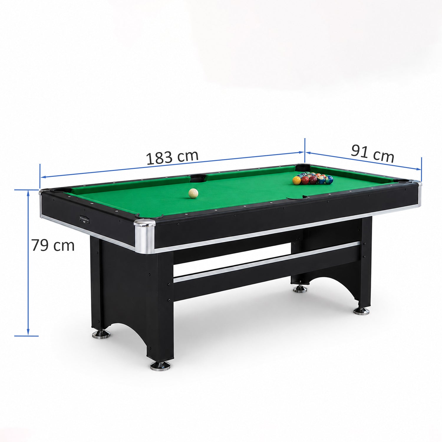 6FT Foldable MDF Pool Table with Accessories