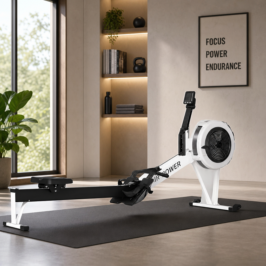KING·GYM Air Rower — Professional Magnetic Air Resistance Rowing Machine