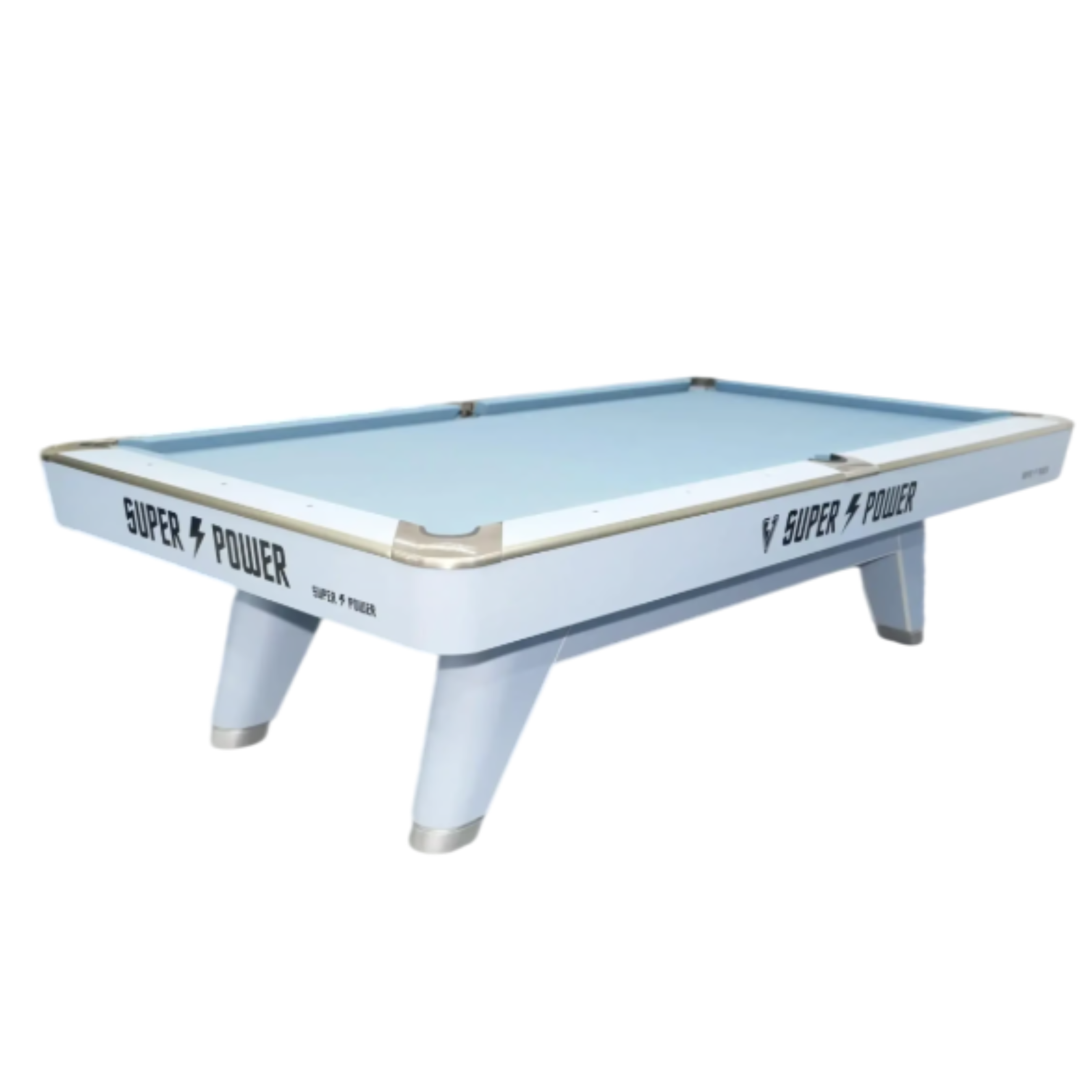 Premium Luxury 8FT Slate Pool Table – Ice Blue Professional Billiard Table with Modern Designer Finish