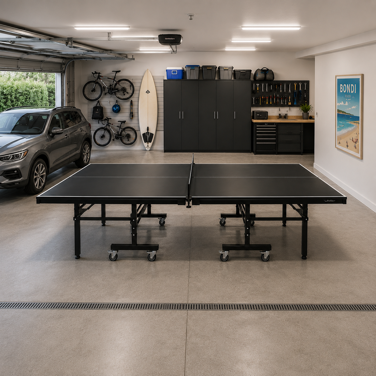 Kooka Living PINGORA Pro 16mm Top Steel Leg Indoor Table Tennis Table Ping-pong Table Home Game - Blue\Black |10-Minute Assembly
