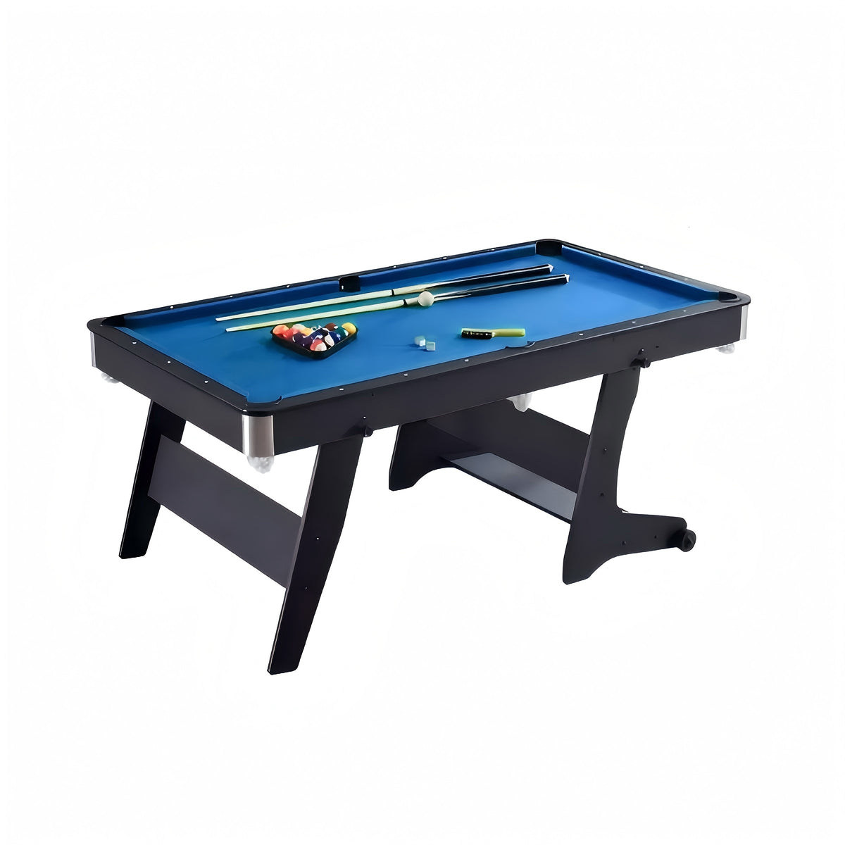 Kooka Living FORMA ONE-X3 6FT Home Pool Table Foldable Billiard Table Multi Functional Pool Table - Blue Felt