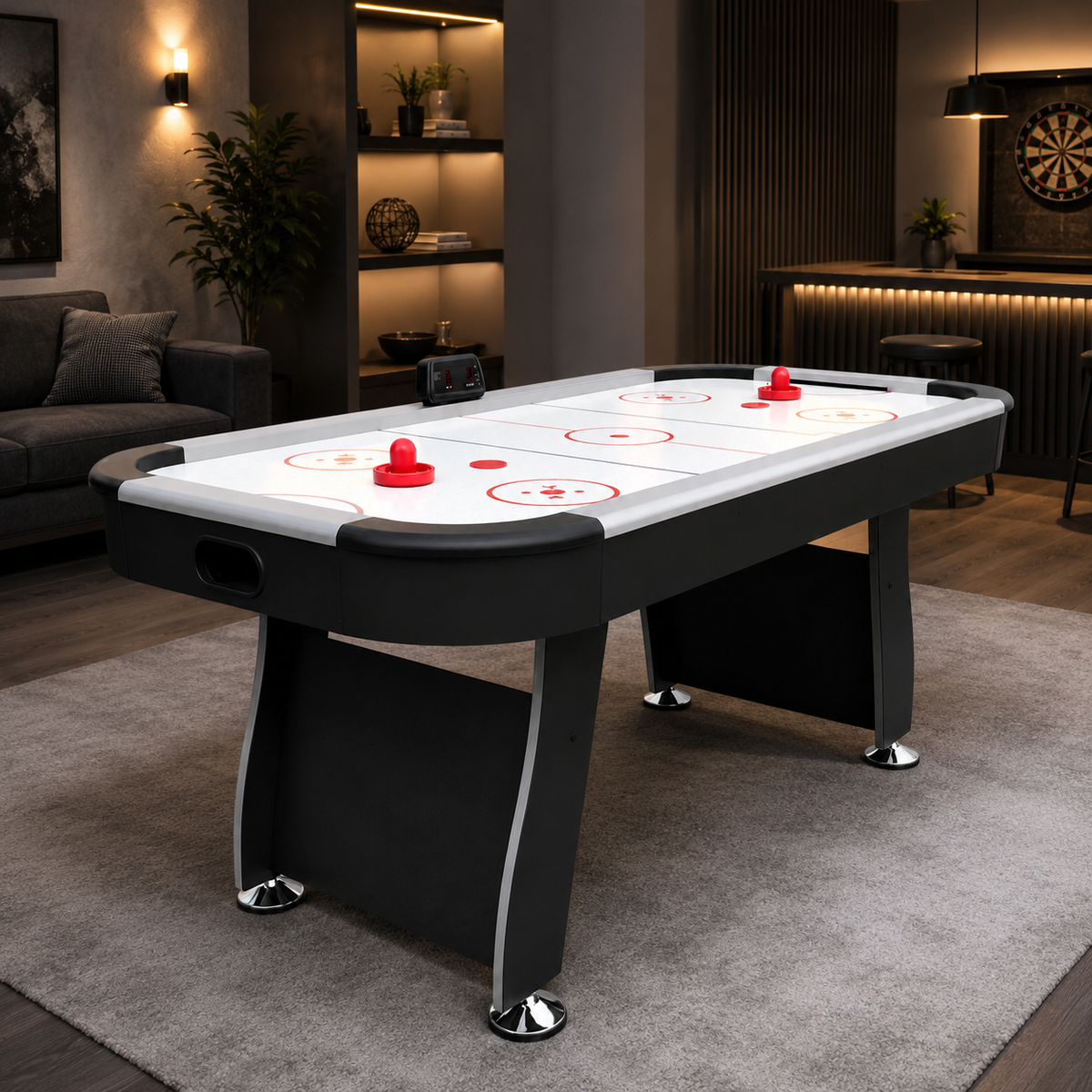 Kooka Living 6FT Air Hockey Game Table with Digital Scoreboard