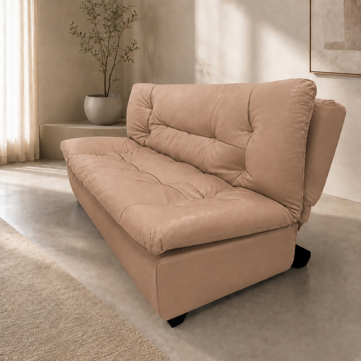 Kooka Living Sofa Bed Living Room Small Apartment Synthetic PU Surface Upholstery Sofa Bed Folding Dual-Purpose