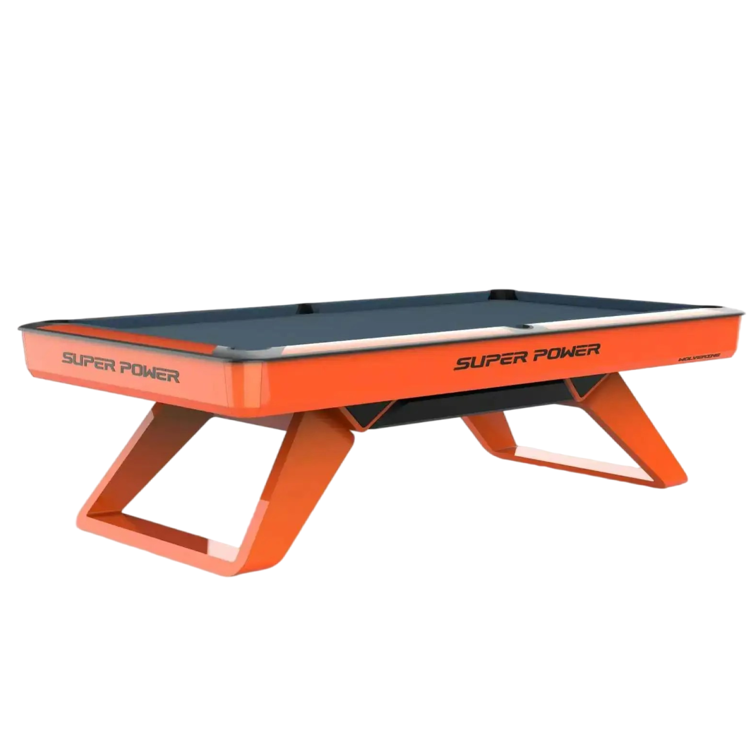 Premium Luxury 8FT Slate Pool Table – Designer Orange Professional Billiard Table with Modern Geometric Frame