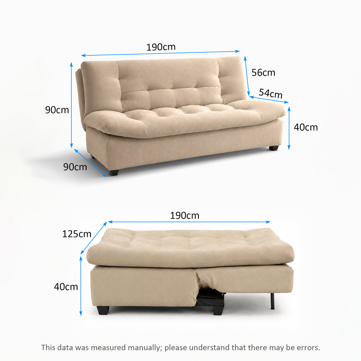 Kooka Living Room Small Apartment Sofa Bed Dual-purpose Folding Double Sofa