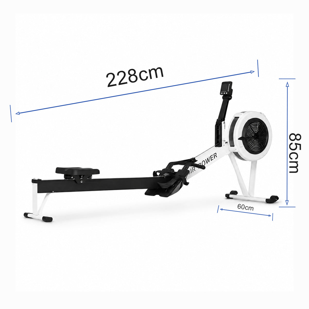 Kooka Living KING·GYM Air Rower — Professional Magnetic Air Resistance Rowing Machine